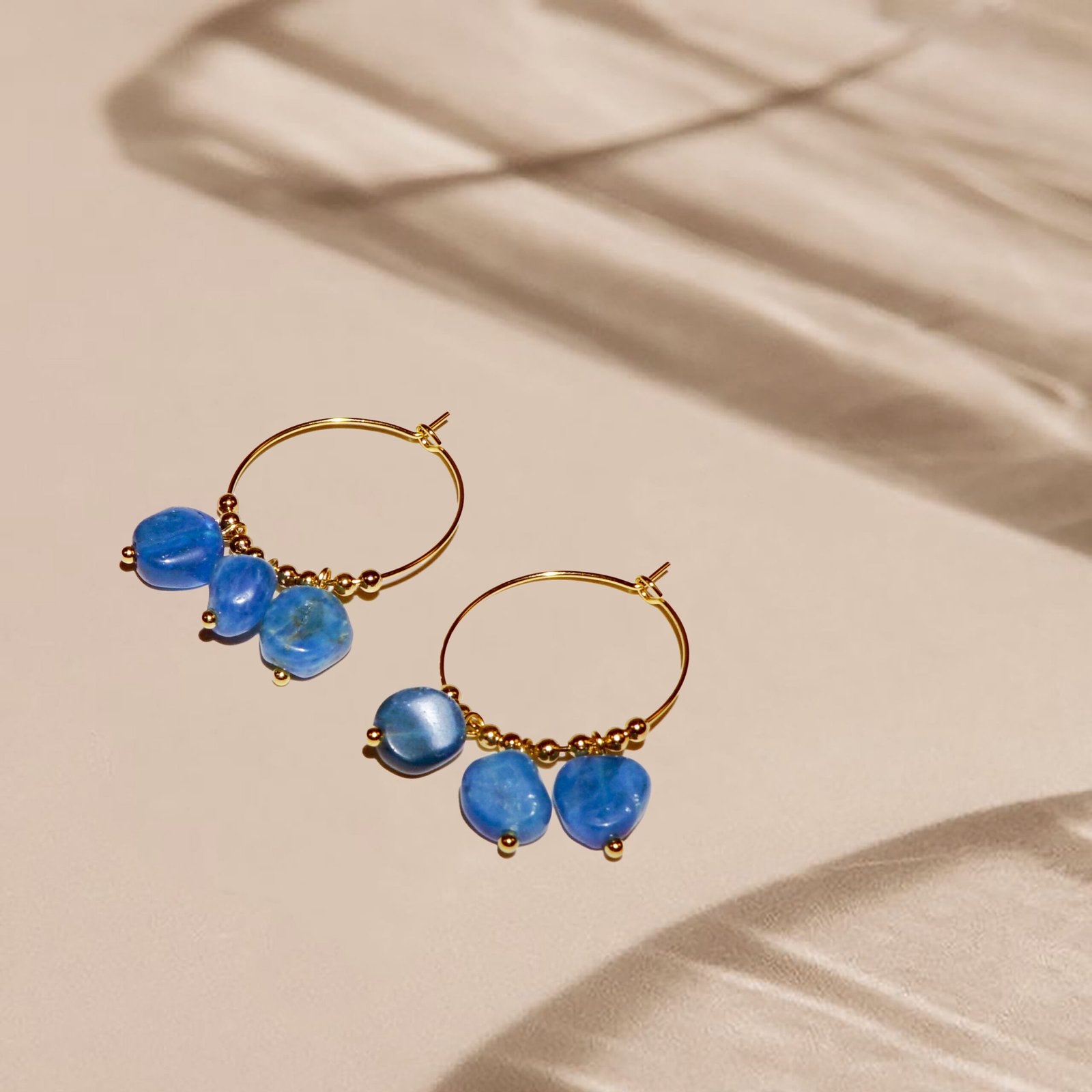 "Harmony" Blue Apatite Natural Stone Earrings